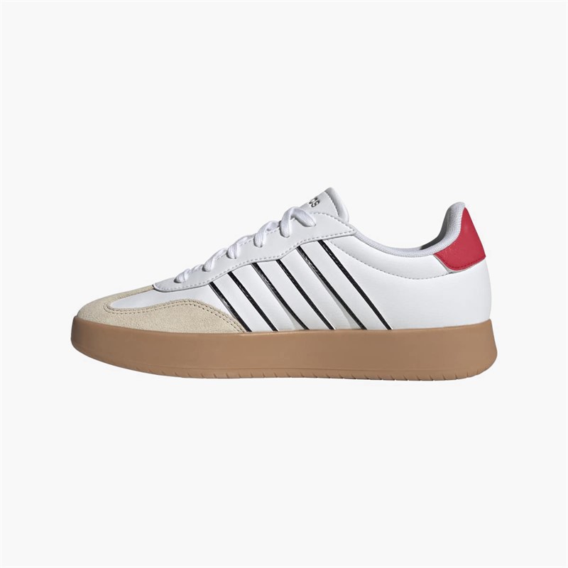 adidas Mens Barreda Trainers Cloud White/Cloud White/Pure Ruby
