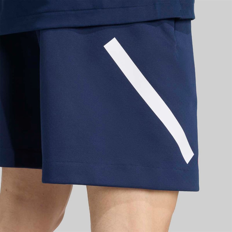 adidas Mens FFR France Rugby Travel Shorts Collegiate Navy