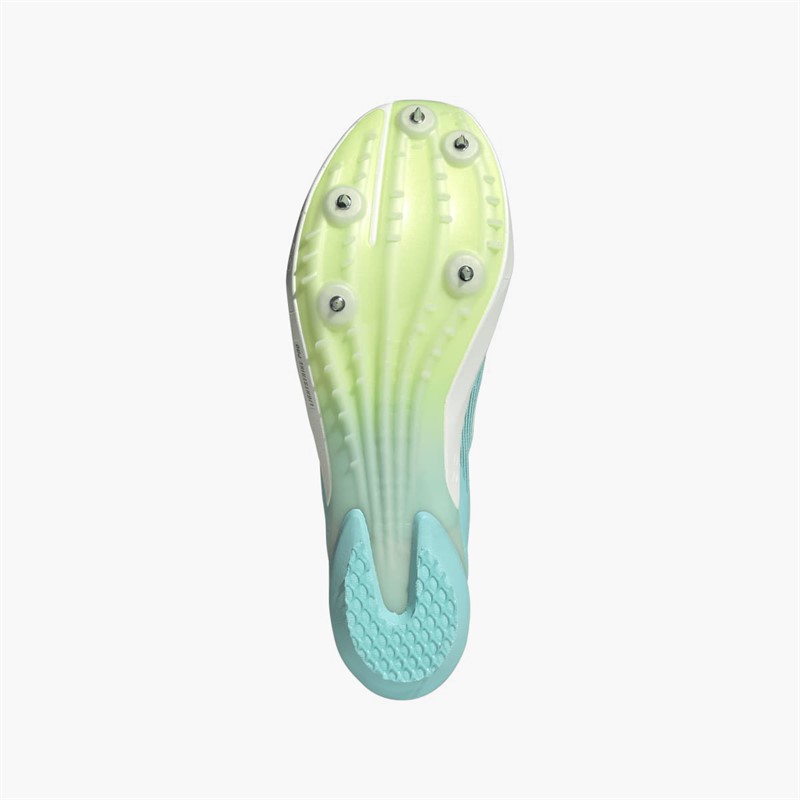 adidas Mens Adizero Ambition Middle Distance Running Spikes Flash Aqua/Zero Metalic/Lucid Lemon