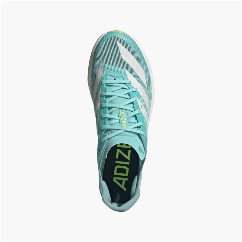 adidas Mens Adizero Ambition Middle Distance Running Spikes Flash Aqua/Zero Metalic/Lucid Lemon