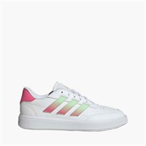 adidas Womens Courtblock Trainers Cloud White/Semi Green Spark/Pink Fusion