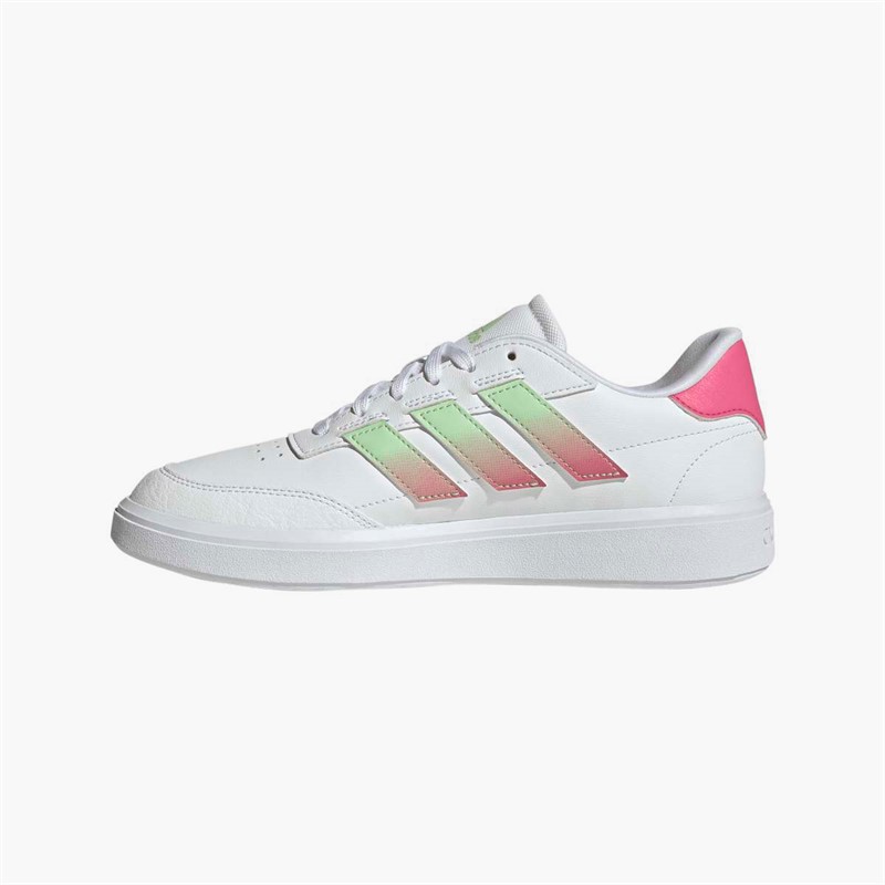 adidas Womens Courtblock Trainers Cloud White/Semi Green Spark/Pink Fusion