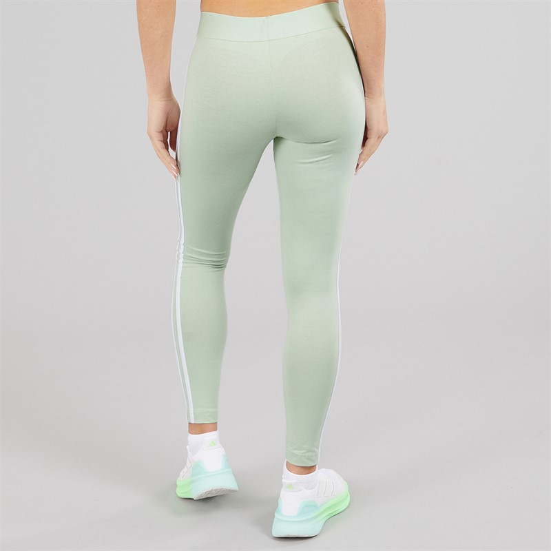 adidas Womens Essentials 3-Stripes Leggings Linen Green
