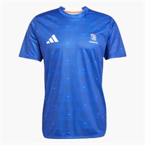 adidas Mens FFHB France Handball Training Jersey Semi Lucid Blue