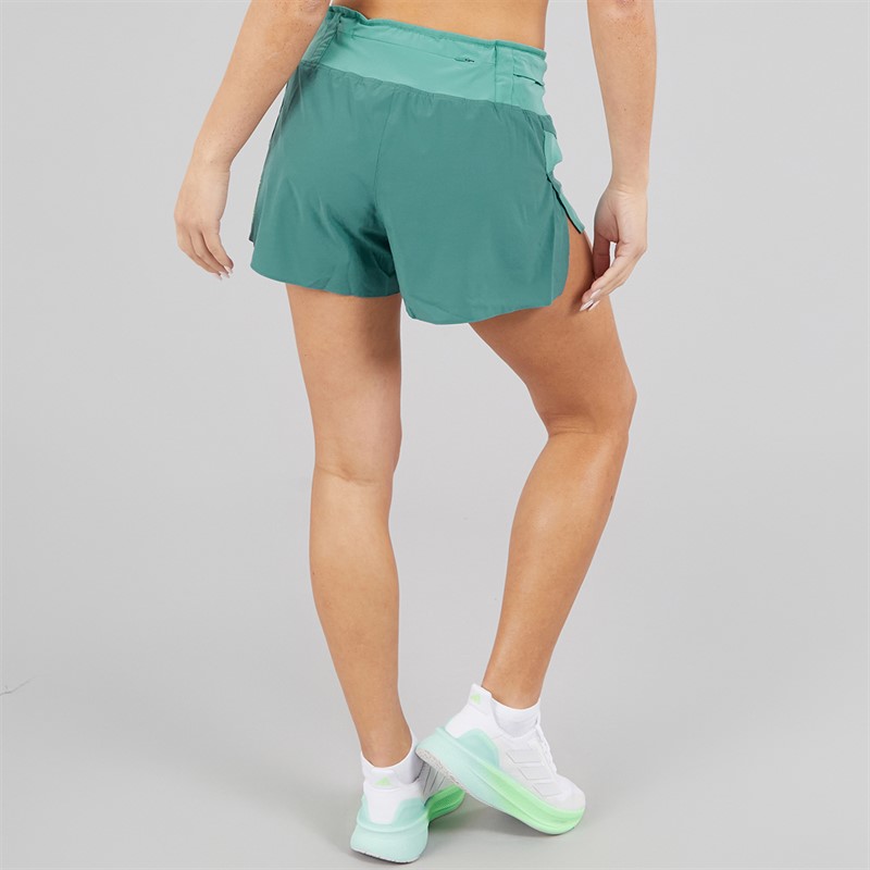 adidas Womens Adizero Archive Gel Pocket Running Shorts Preloved Teal