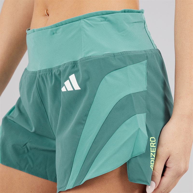 adidas Womens Adizero Archive Gel Pocket Running Shorts Preloved Teal