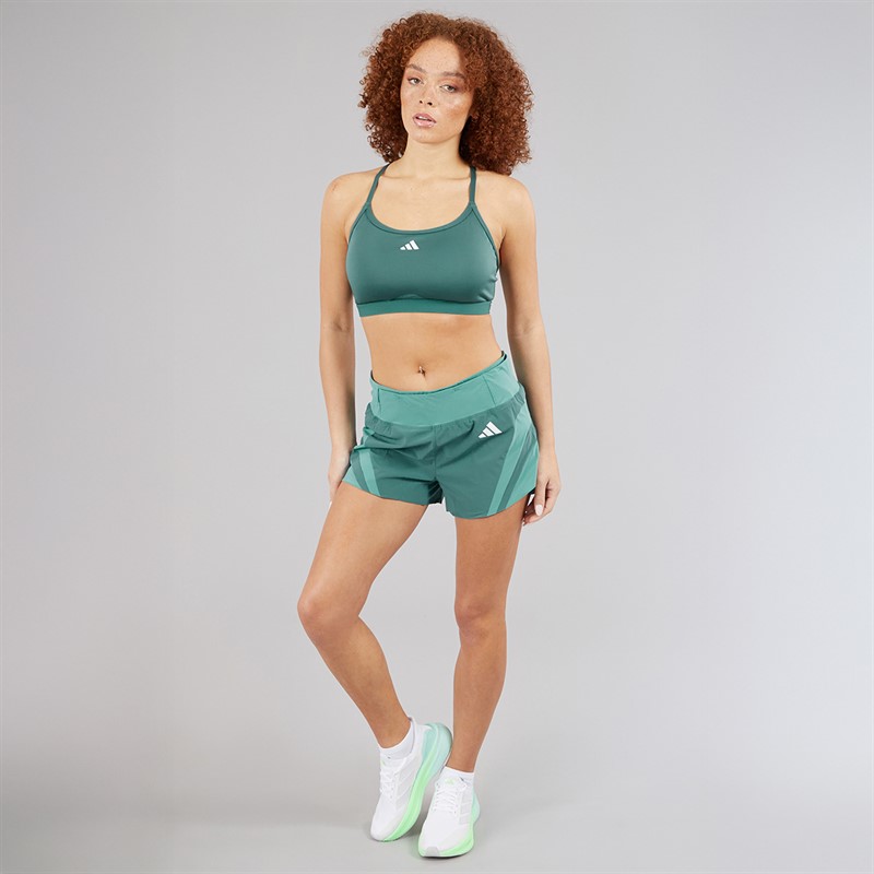 adidas Womens Adizero Archive Gel Pocket Running Shorts Preloved Teal