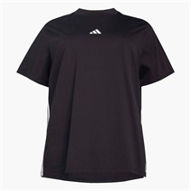 adidas Womens Essentials 3-Stripes T-Shirt (plus Size) Black/White