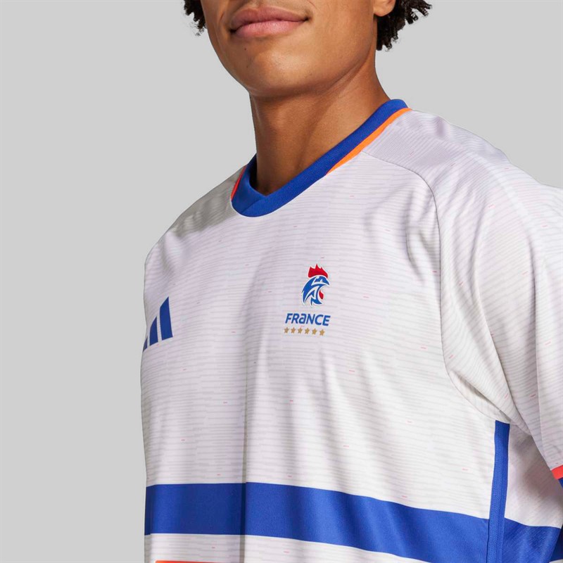 adidas Mens FFHB France Handball 25/26 Away Replica Jersey White