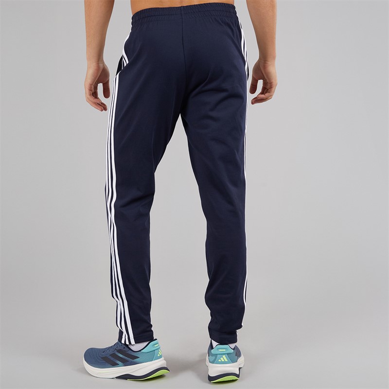 adidas Mens Essentials Tapered Open Hem 3-Stripes Track Pants Legend Ink/White