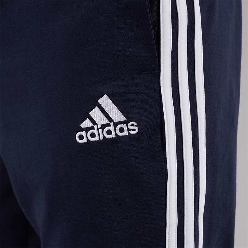 adidas Mens Essentials Tapered Open Hem 3-Stripes Track Pants Legend Ink/White