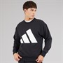 adidas Mens Essentials Big Logo French Terry Sweatshirt Black/White