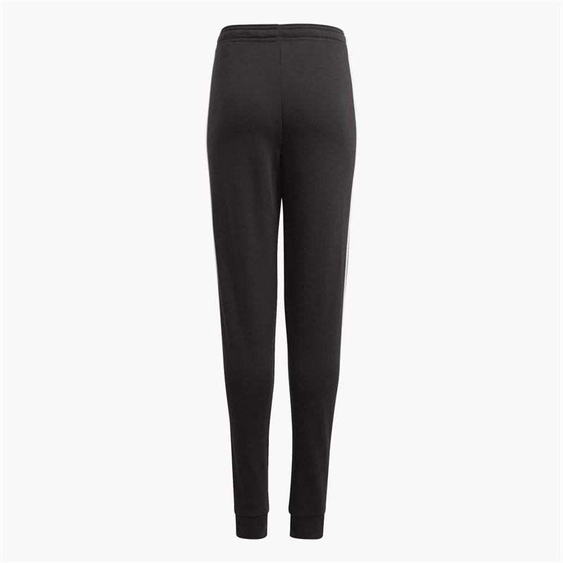 adidas Junior Girls Essentials 3-Stripes French Terry Joggers Black/White