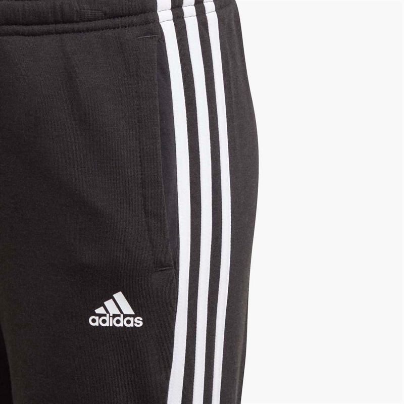 adidas Junior Girls Essentials 3-Stripes French Terry Joggers Black/White