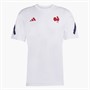 adidas Mens FFR France Rugby Travel T-Shirt White