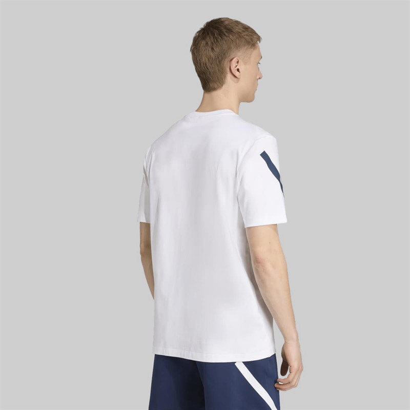 adidas Mens FFR France Rugby Travel T-Shirt White