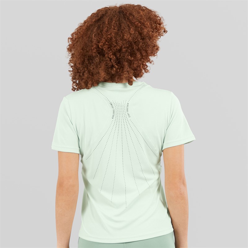 adidas Womens Designed For Training HEAT.RDY T-Shirt Linen Green