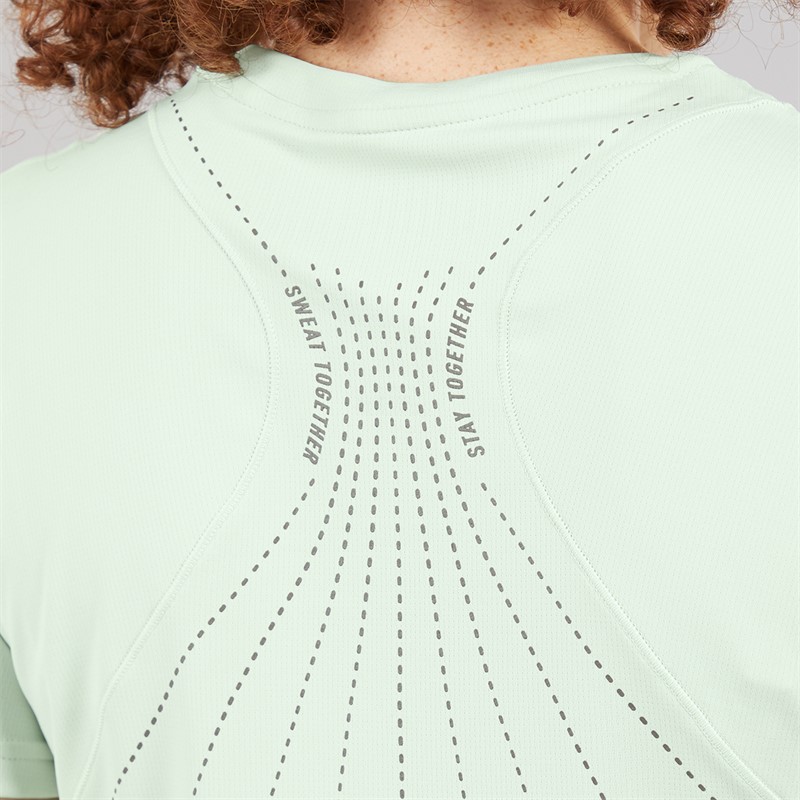 adidas Womens Designed For Training HEAT.RDY T-Shirt Linen Green