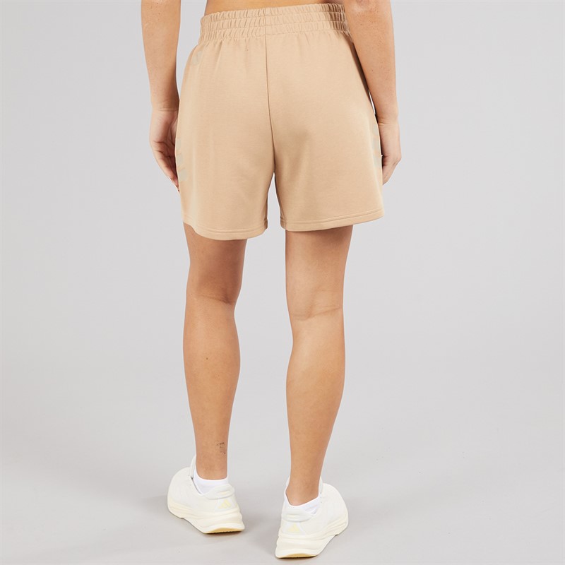 adidas Womens Future Icons Three Stripes Shorts Warm Sandstone