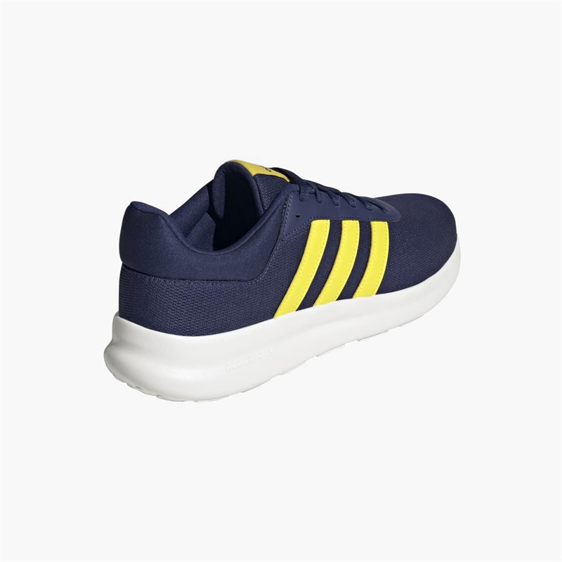 adidas Mens Lite Racer 4.0 Trainers Dark Blue/Yellow/Core White