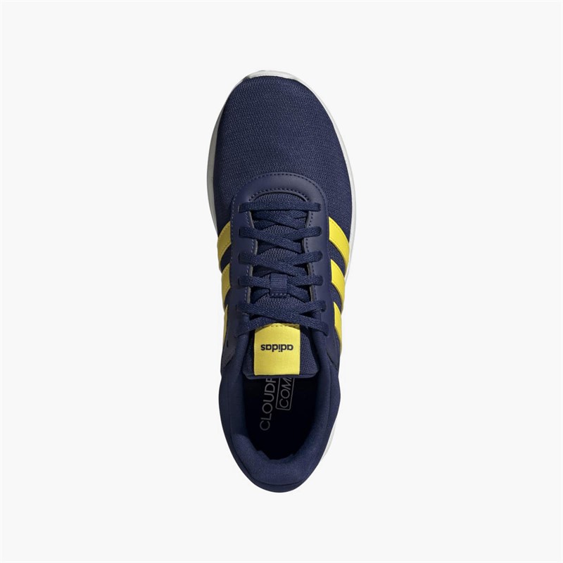 adidas Mens Lite Racer 4.0 Trainers Dark Blue/Yellow/Core White