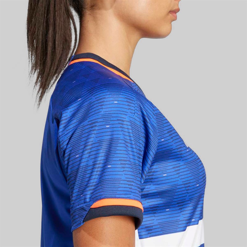 adidas Womens FFHB France Handball 25/26 Home Replica Jersey Semi Lucid Blue