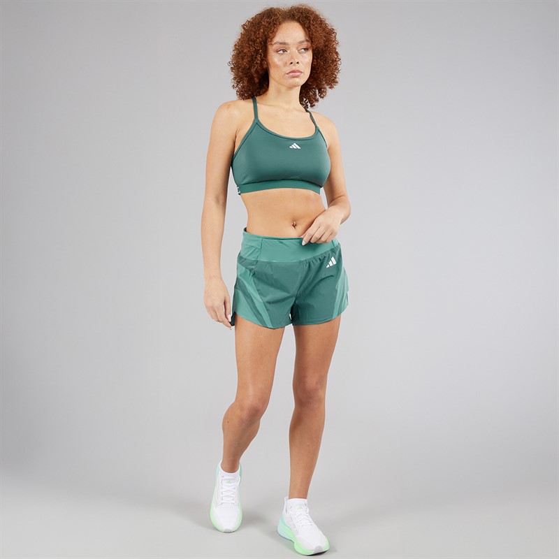 adidas Womens Aeroreact Training Light Support Sports Bra Preloved Teal