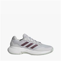 adidas Womens Gamecourt 2.0 All Court Tennis Shoes Grey One/Aurora Met/Core White
