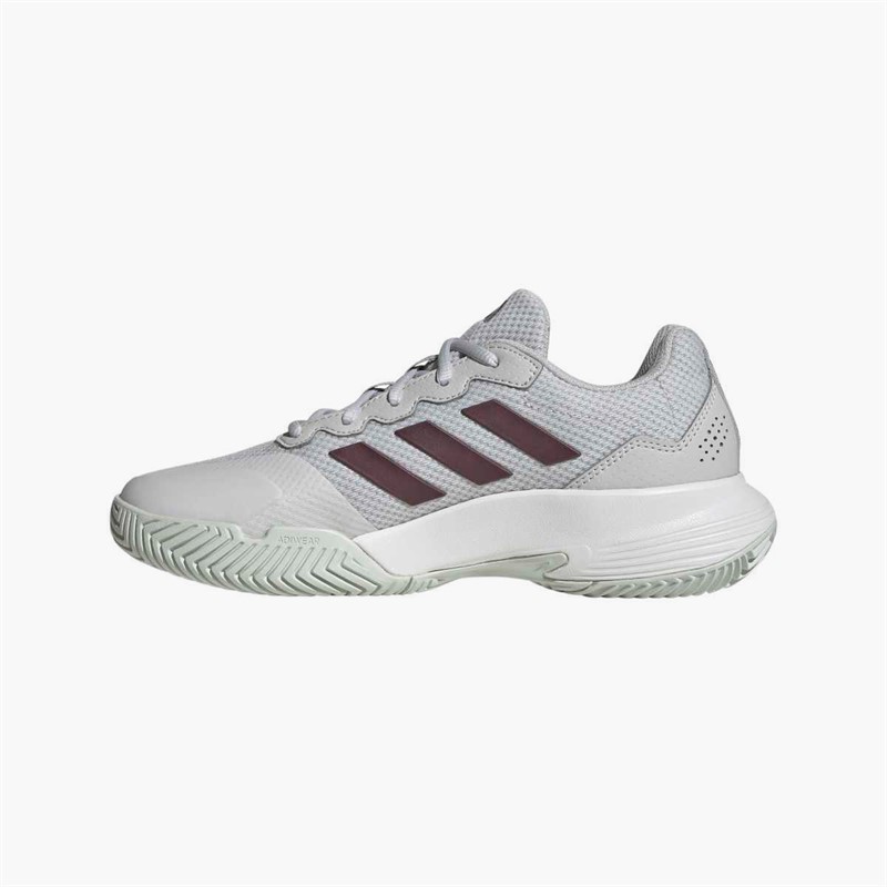 adidas Womens Gamecourt 2.0 All Court Tennis Shoes Grey One/Aurora Met/Core White