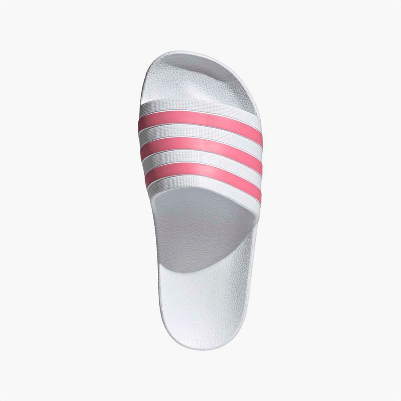 adidas Womens Adilette Aqua Sliders Cloud White/Rose Tone/Cloud White