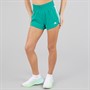 adidas Womens Pacer Training 3-Stripes High Rise Woven Shorts Pure Teal/White