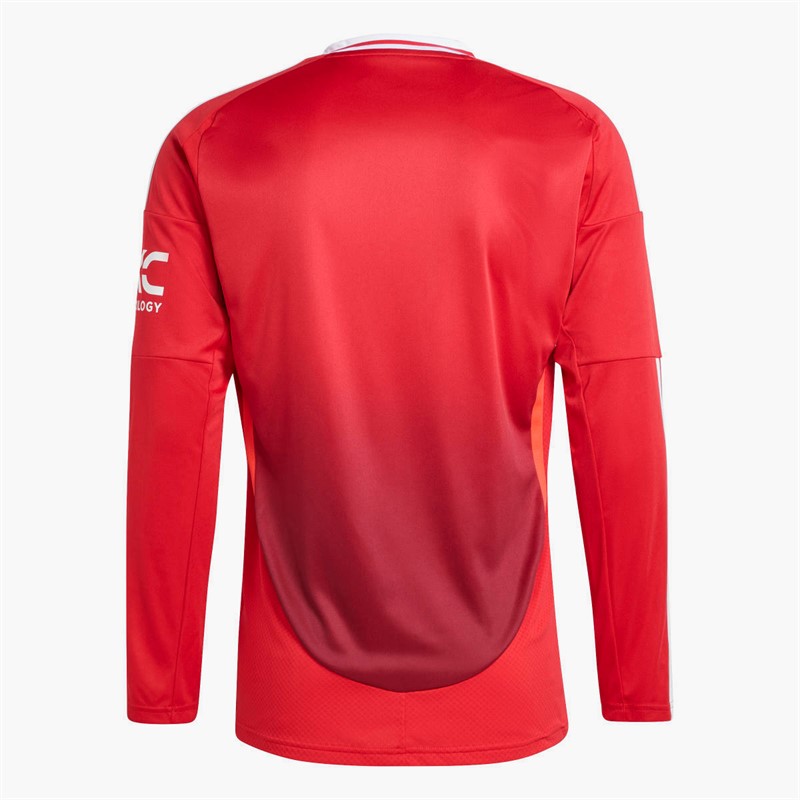 adidas Mens MUFC Manchester United 24/25 Home Long Sleeve Jersey Mufc Red