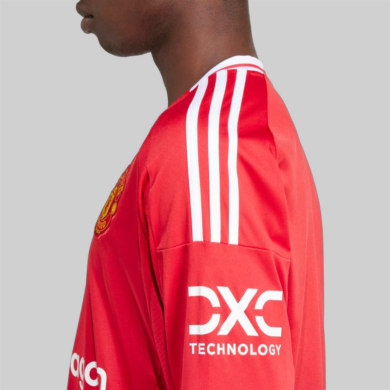 adidas Mens MUFC Manchester United 24/25 Home Long Sleeve Jersey Mufc Red