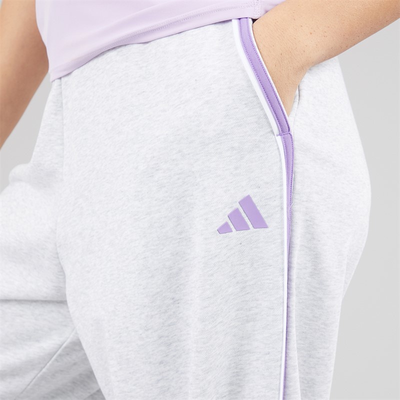 adidas Womens Essentials Colour Pop French Terry Joggers Ligh Grey Heather