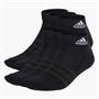 adidas Mens Cushioned Six Pack Ankle Socks Black/White