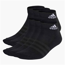 adidas Mens Cushioned Six Pack Ankle Socks Black/White