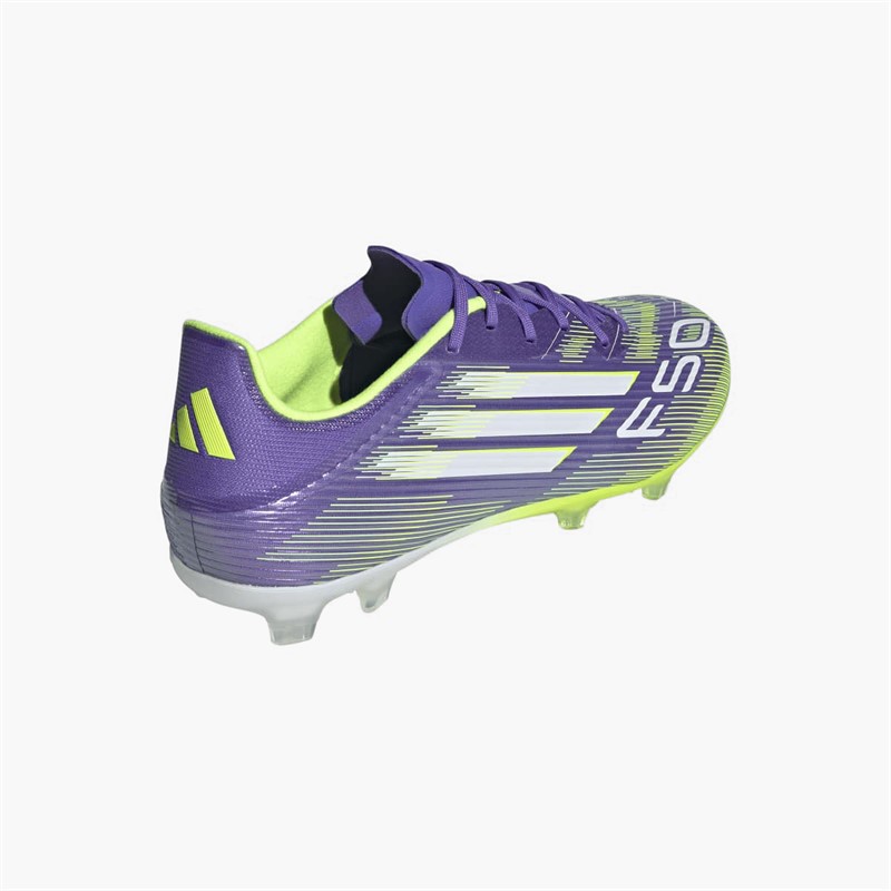 adidas Mens F50 League Radiant Blaze Pack FG/MG Firm/Multi Ground Football Boots Purple Rush/Cloud White/Lucid Lemon