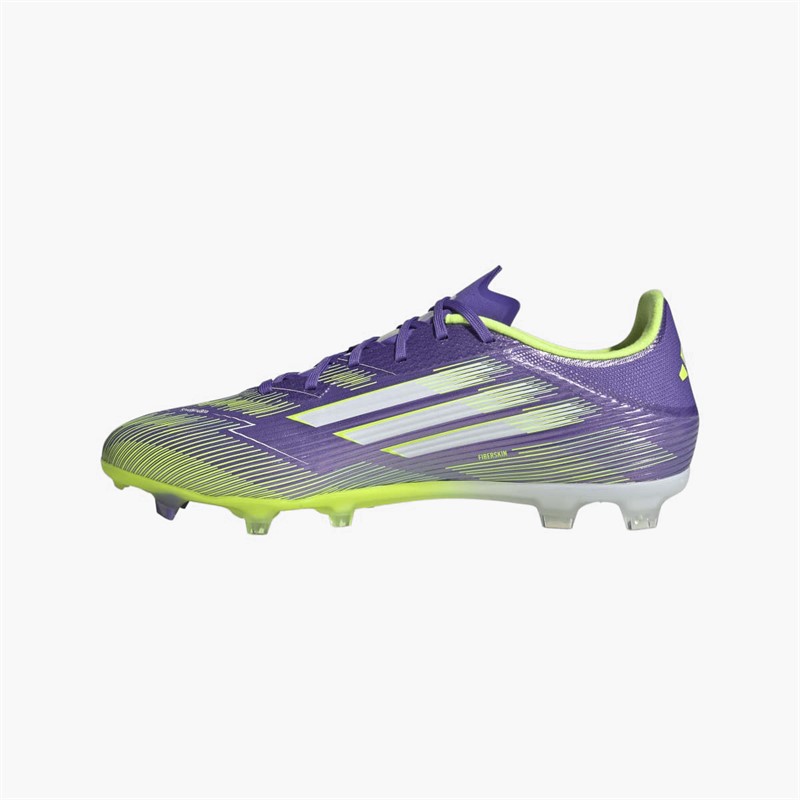 adidas Mens F50 League Radiant Blaze Pack FG/MG Firm/Multi Ground Football Boots Purple Rush/Cloud White/Lucid Lemon