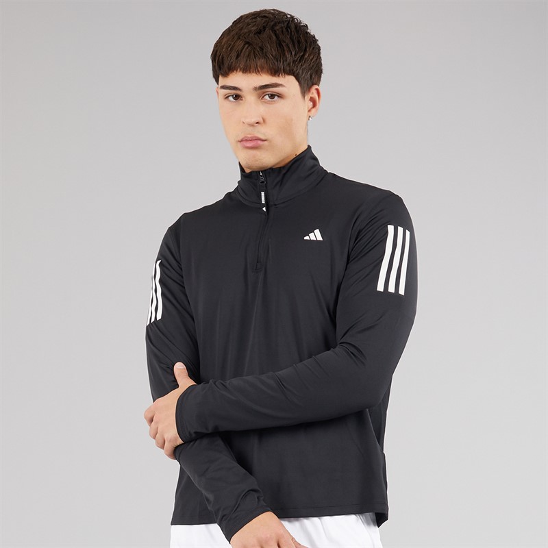 adidas Womens Own The Run 1/2 Zip Running Top Black