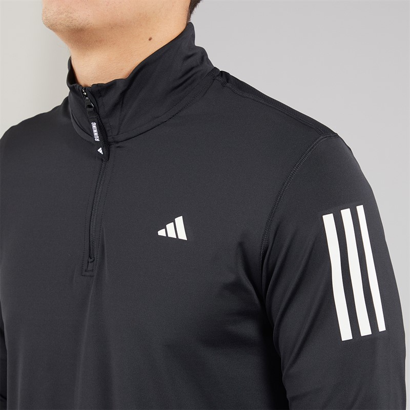 adidas Womens Own The Run 1/2 Zip Running Top Black