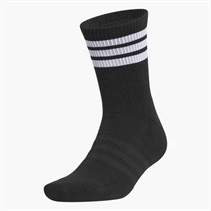 adidas Mens Golf 3-Stripes Half Crew Socks Black