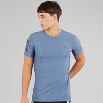 adidas Mens Own The Run Running T-Shirt Preloved Ink/White