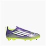 adidas Kids F50 League Laceless Radiant Blaze Pack FG/MG Firm/Multi Ground Football Boots Purple Rush/Cloud White/Lucid Lemon