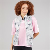 adidas Womens Own The Run Spray Dye Full Zip Running Gilet Orbit Grey/Black