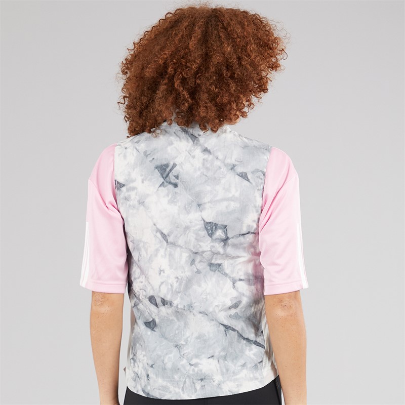 adidas Womens Own The Run Spray Dye Full Zip Running Gilet Orbit Grey/Black