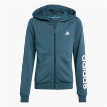 adidas Junior Girls Essentials Linear Logo Full Zip Hoodie Arctic Night/White