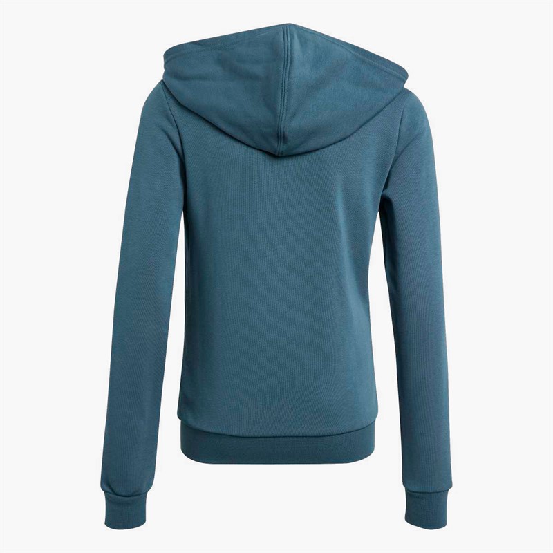 adidas Junior Girls Essentials Linear Logo Full Zip Hoodie Arctic Night/White