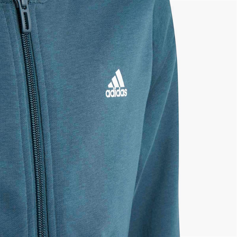 adidas Junior Girls Essentials Linear Logo Full Zip Hoodie Arctic Night/White