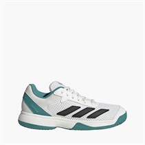 adidas Junior Courtflash All Court Tennis Shoes Cloud White/Pure Teal/Off White
