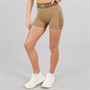 adidas Womens Hyperglam Rib 4 Shorts Chalky Brown/Earth Strata
